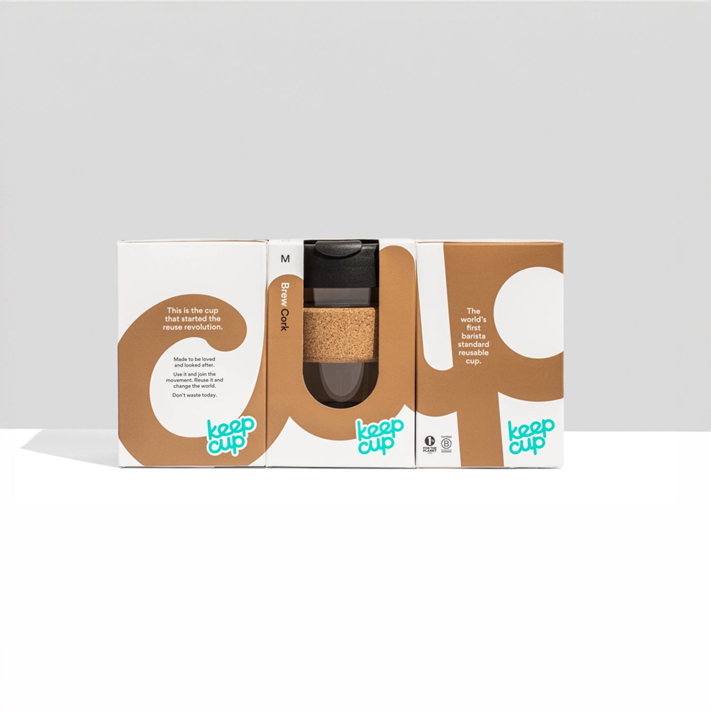 KeepCup Brew Cork M Taza Reutilizable De Vidrio 12oz 340ml