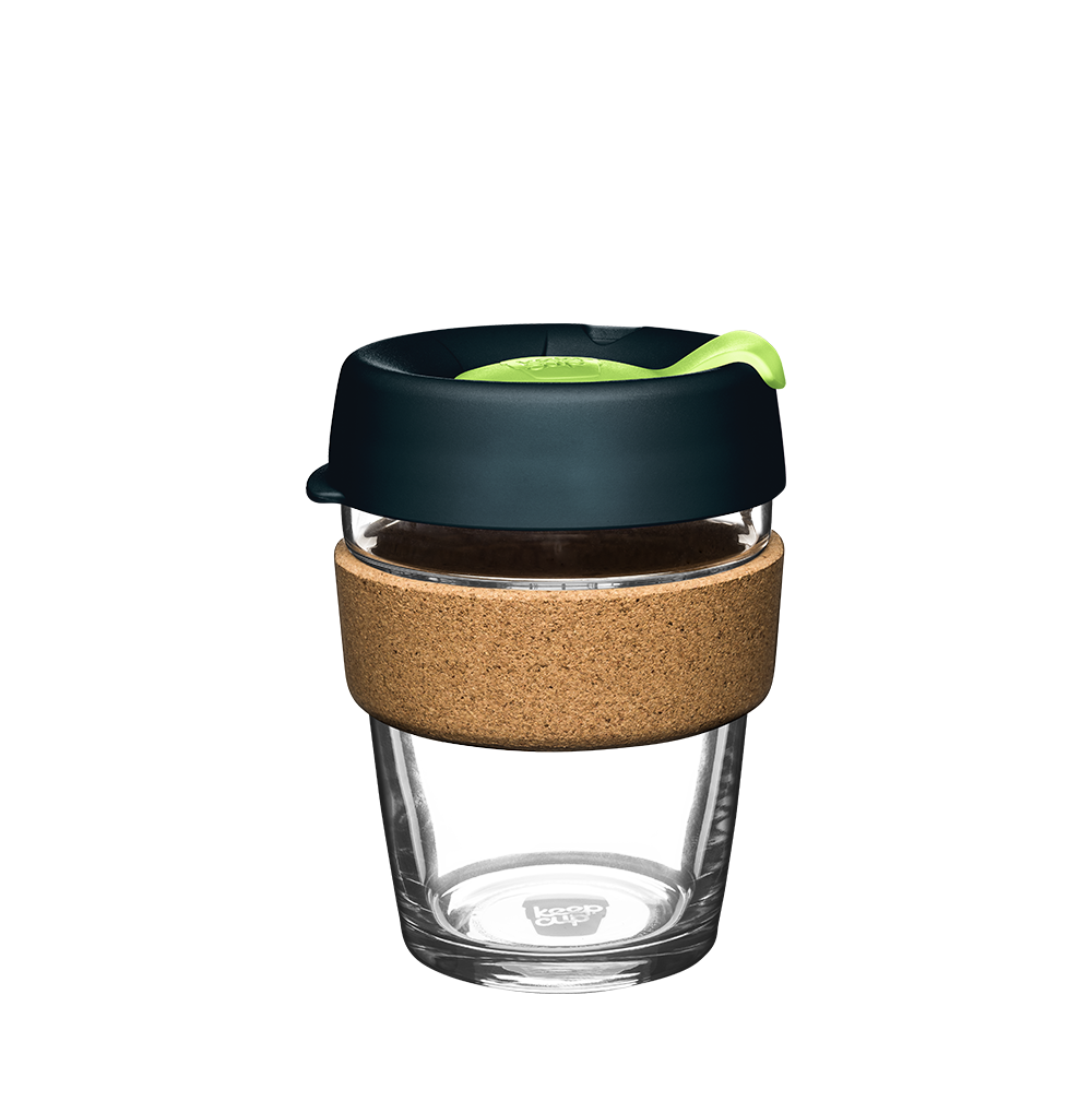 KeepCup Brew Cork M Taza Reutilizable De Vidrio 12oz 340ml Deep