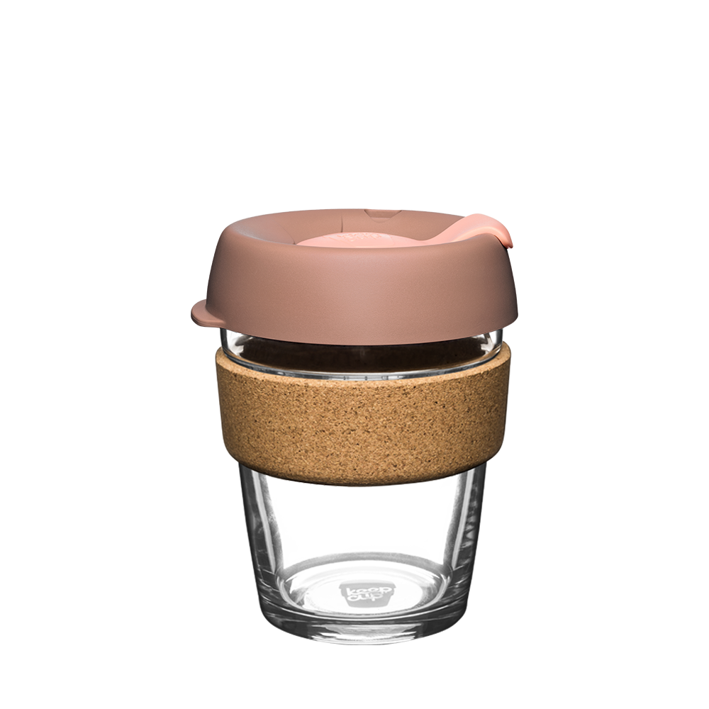 KeepCup Brew Cork M Taza Reutilizable De Vidrio 12oz 340ml Frappe