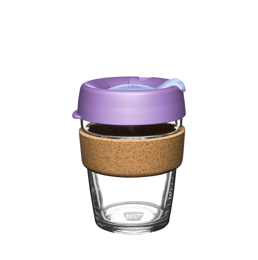 KeepCup Brew Cork M Taza Reutilizable De Vidrio 12oz 340ml Moonlight