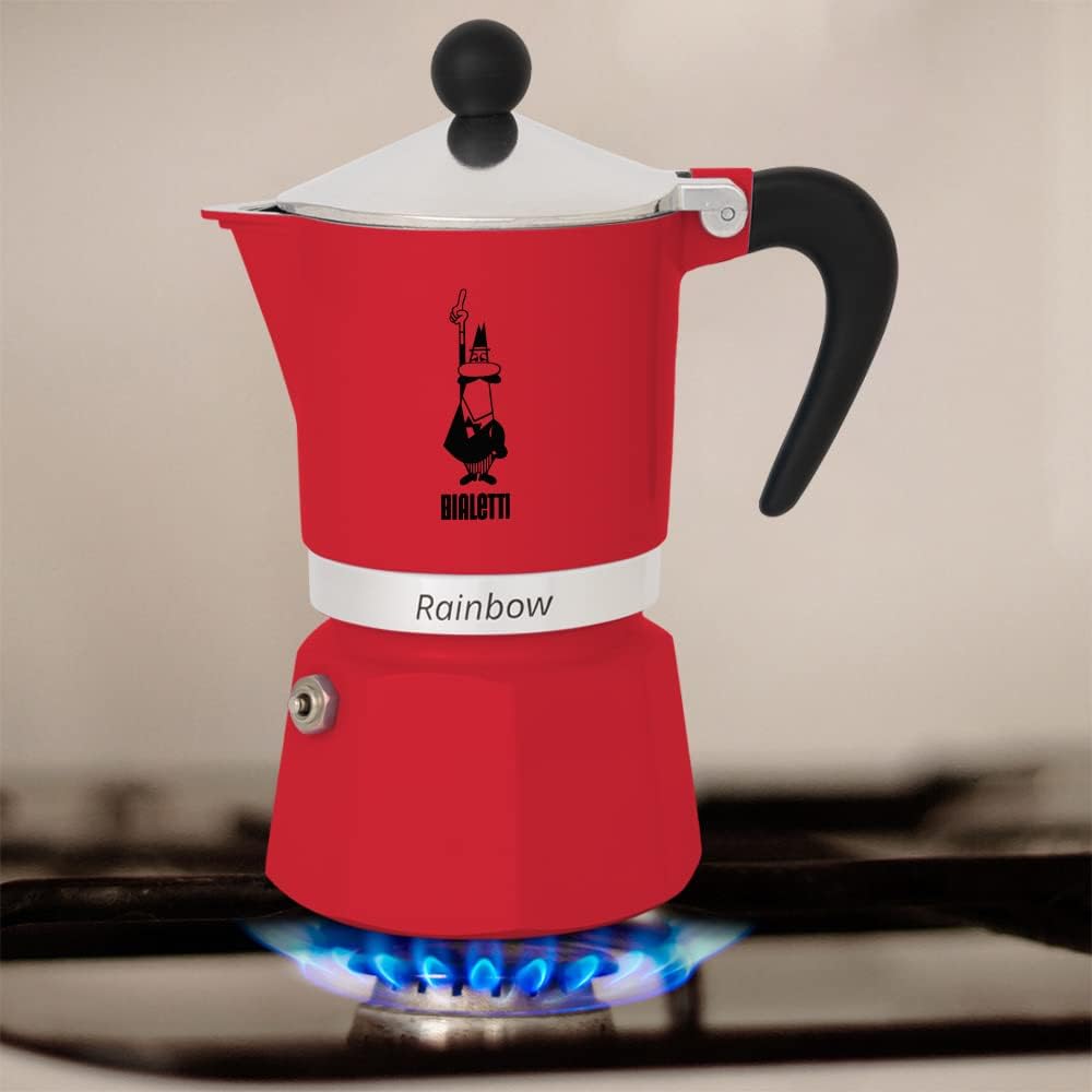 Cafetera Bialetti Moka Rainbow Red 1