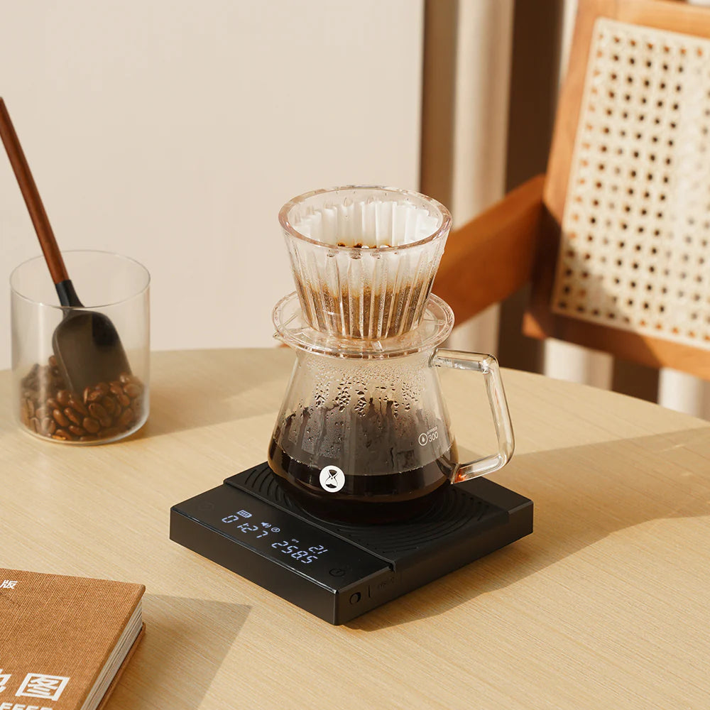 TIMEMORE Basic 2 Black báscula vista frontal pantalla LED