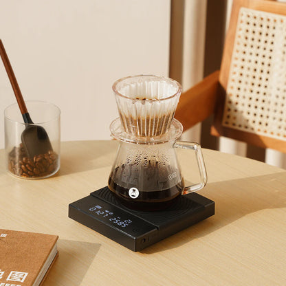 TIMEMORE Basic 2 Black báscula vista frontal pantalla LED