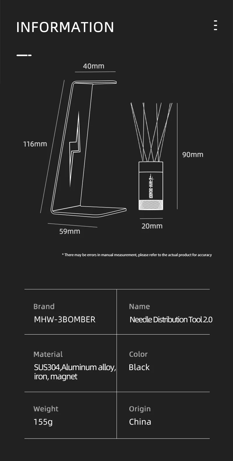 Herramienta de distribución WDT MHW-3BOMBER Lightning Needle 2.0 – vista 11