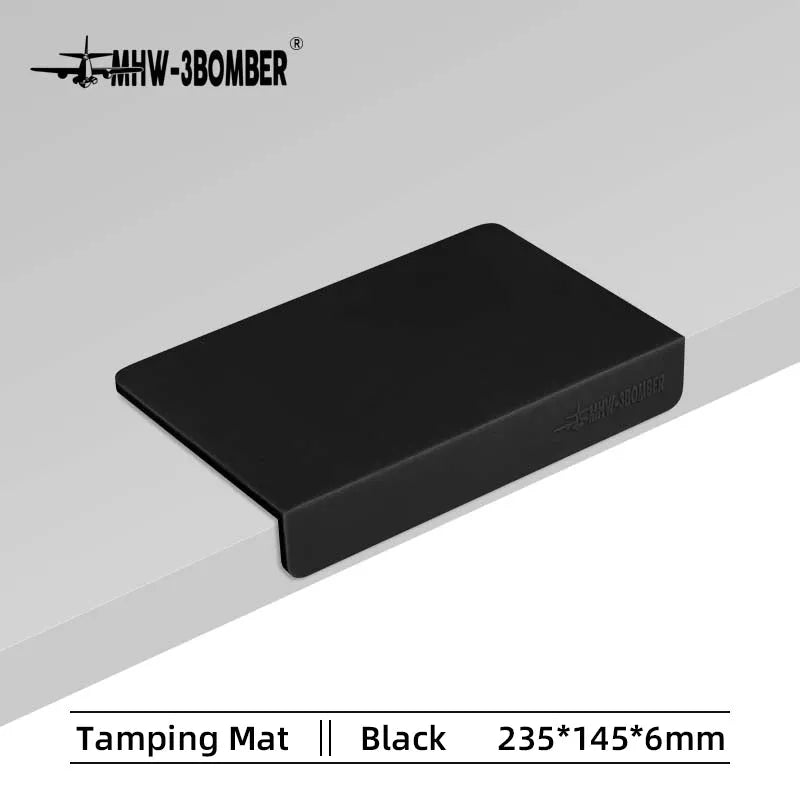 Tapete de silicona MHW-3BOMBER 235x145mm negro con borde en esquina de barra – dimensiones