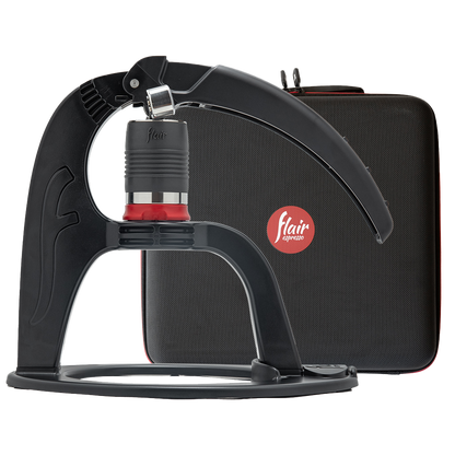 Flair NEO Flex Black V2 with Carrying Case | Máquina de café espresso manual con estuche de viaje