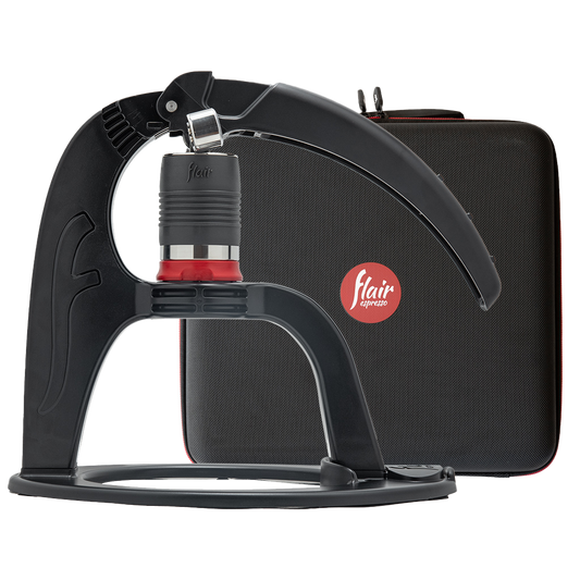 Flair NEO Flex Black V2 with Carrying Case | Máquina de café espresso manual con estuche de viaje