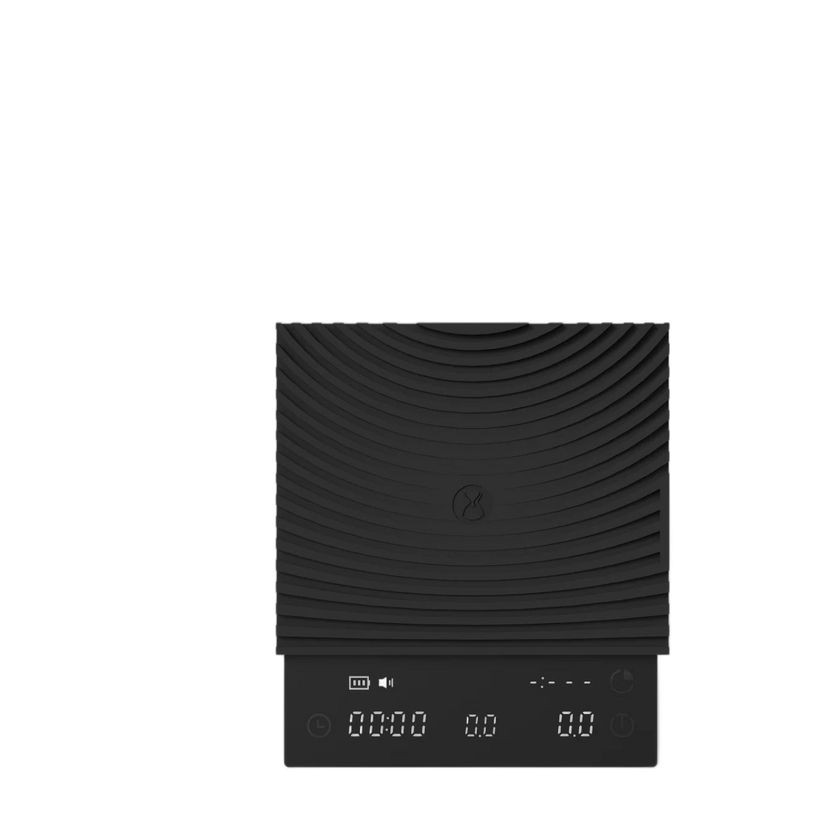 Báscula TIMEMORE Black Mirror Basic 3 en vista superior con tapete de silicona