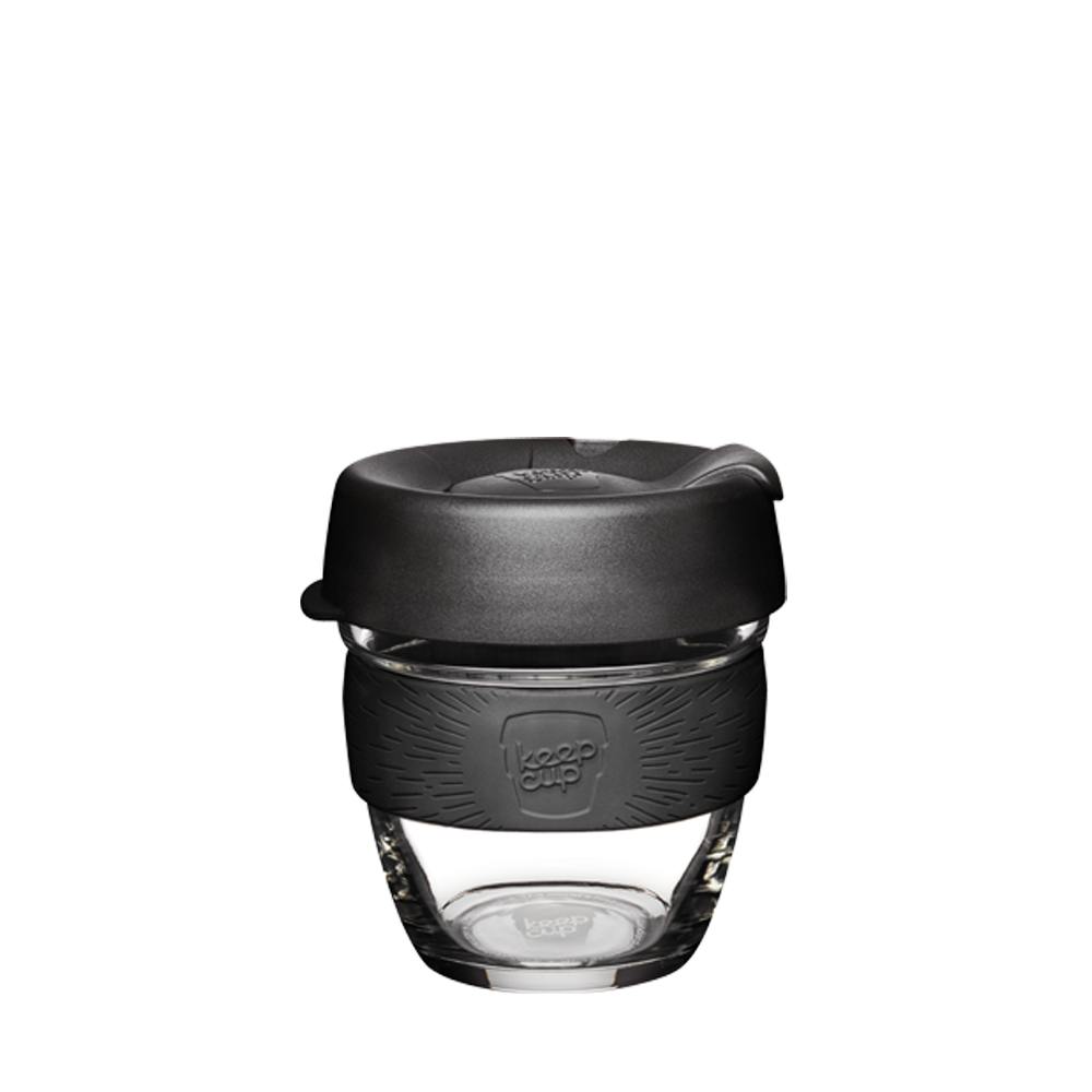 KeepCup Brew S Taza Reutilizable De Vidrio 8oz 227ml negro
